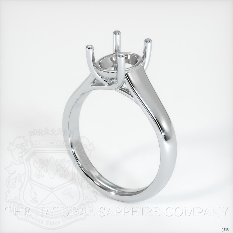 10K White Gold Solitaire Ring Setting