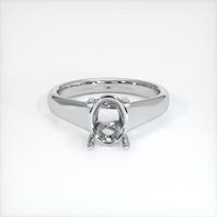 14K White Gold Solitaire Ring Setting Image