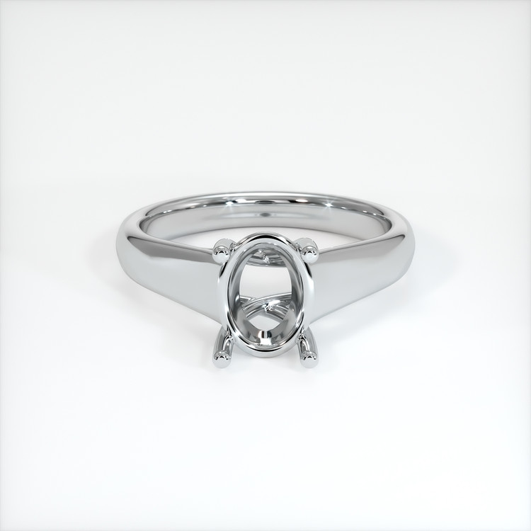 14K White Gold Solitaire Ring Setting