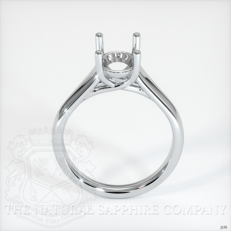 18K White Gold Solitaire Ring Setting