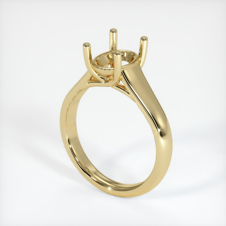 14K Yellow Gold Solitaire Ring Setting