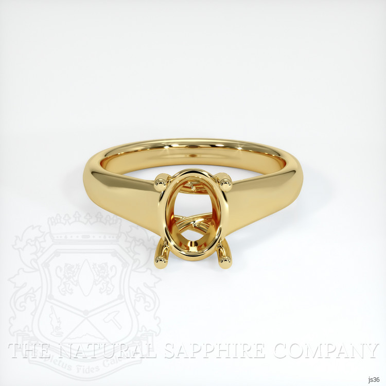 18K Yellow Gold Solitaire Ring Setting