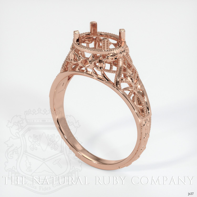 14K Rose Gold Antique Style Ring Setting