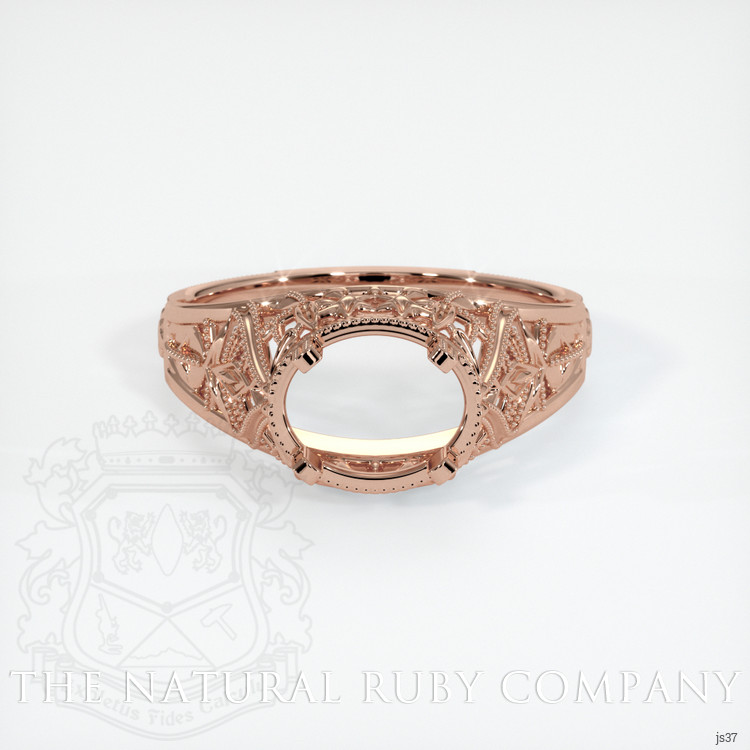 14K Rose Gold Antique Style Ring Setting