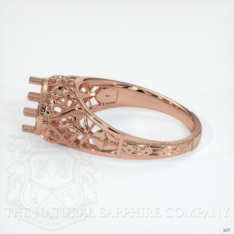 14K Rose Gold Antique Style Ring Setting