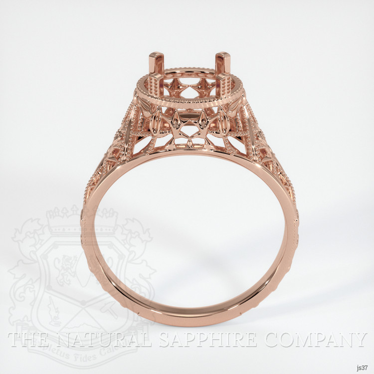14K Rose Gold Antique Style Ring Setting