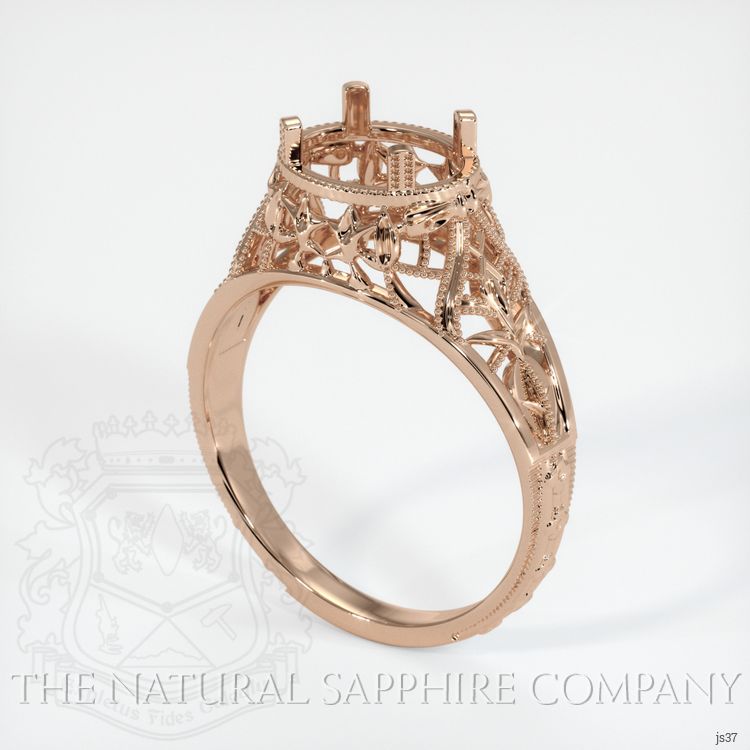 18K Rose Gold Antique Style Ring Setting