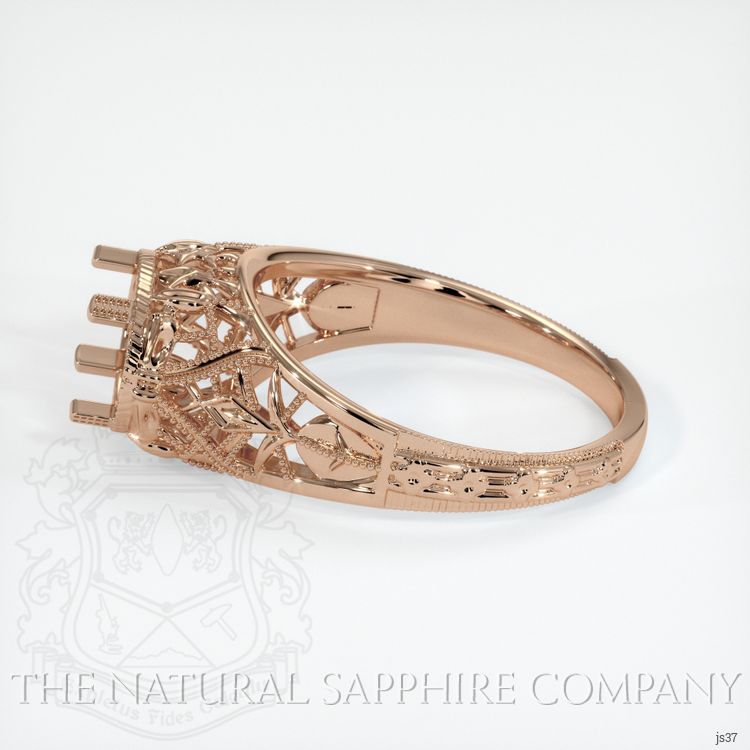 18K Rose Gold Antique Style Ring Setting
