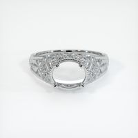 14K White Gold Antique Style Ring Setting Image