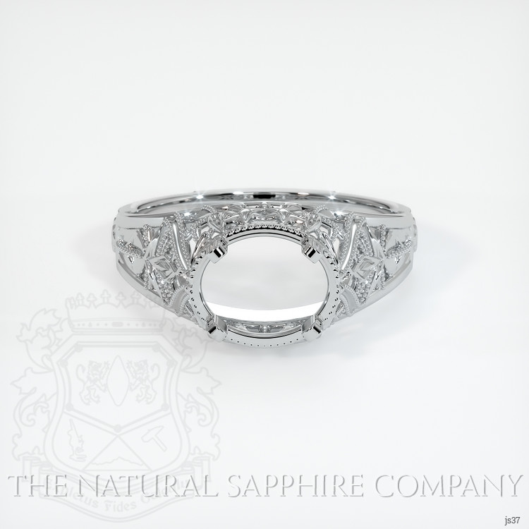 14K White Gold Antique Style Ring Setting