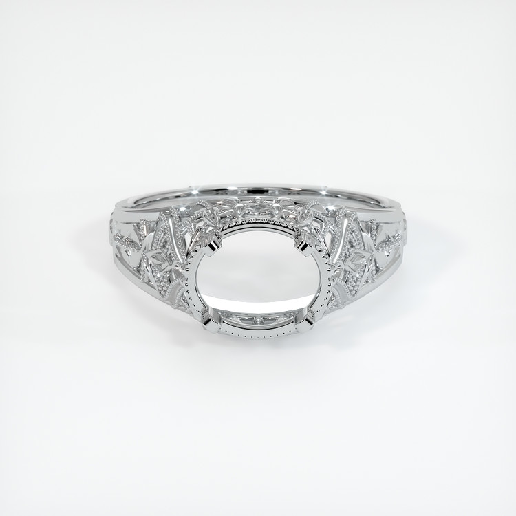 14K White Gold Antique Style Ring Setting
