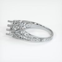 14K White Gold Antique Style Ring Setting Image