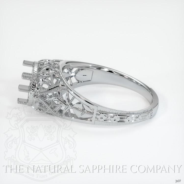 14K White Gold Antique Style Ring Setting