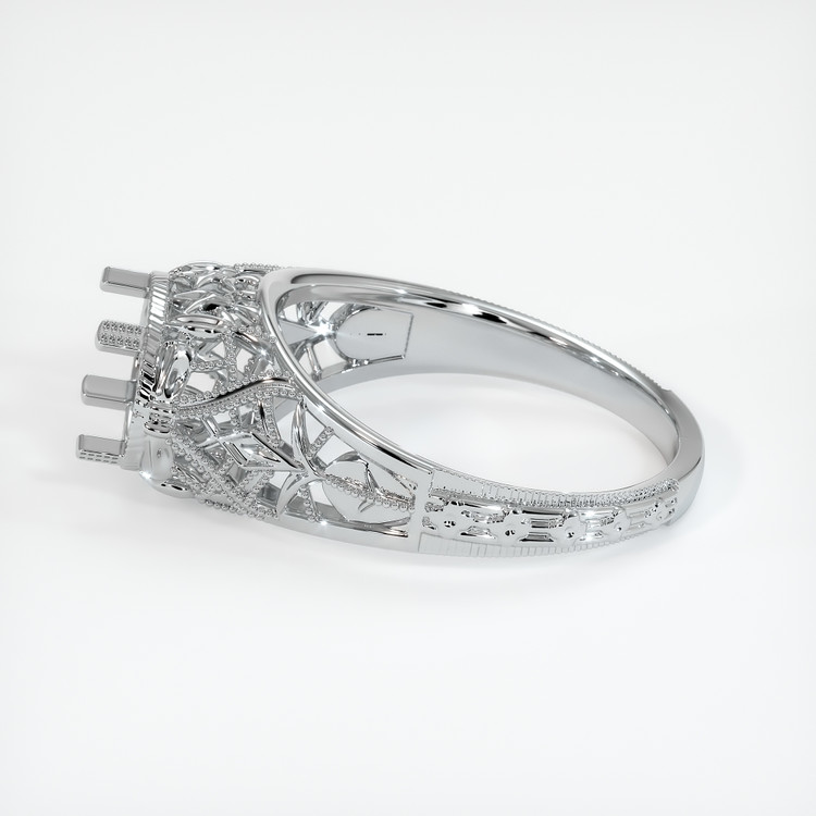 14K White Gold Antique Style Ring Setting