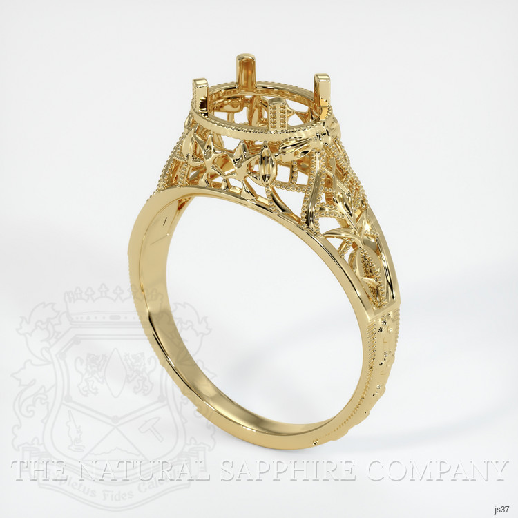 14K Yellow Gold Antique Style Ring Setting