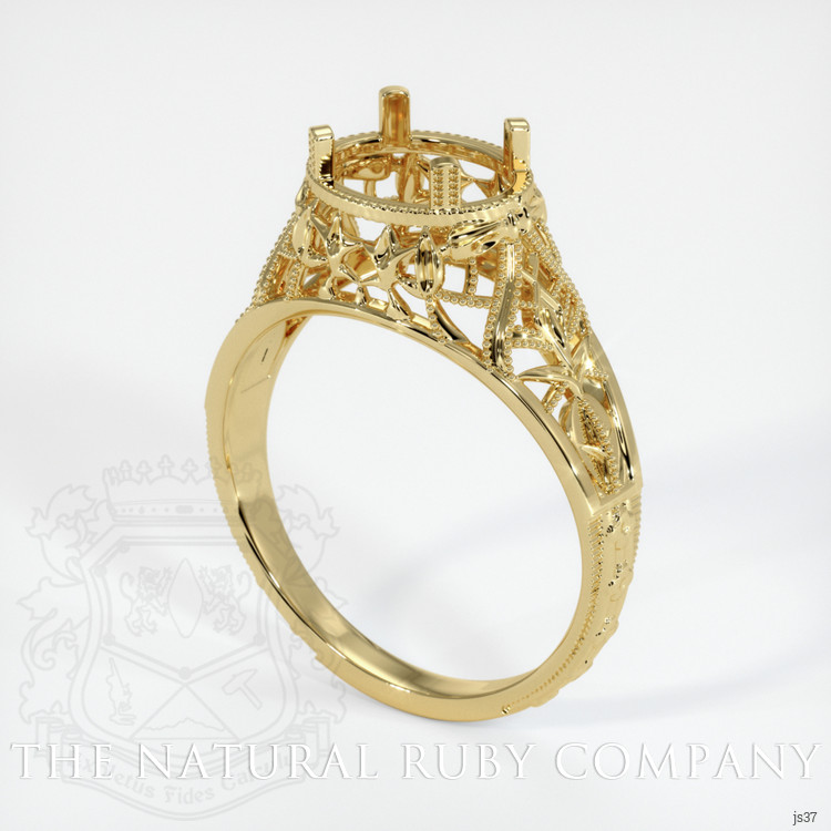 18K Yellow Gold Antique Style Ring Setting