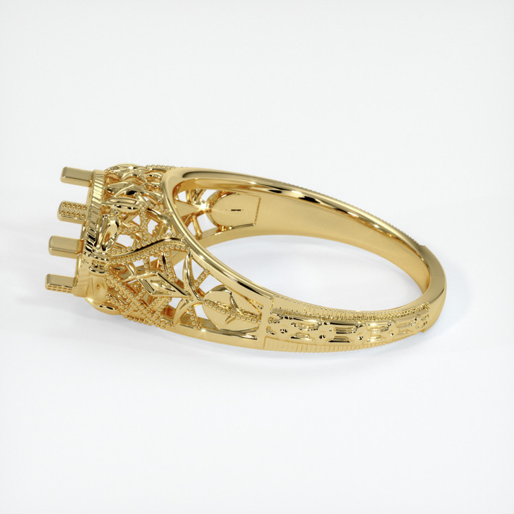 18K Yellow Gold Antique Style Ring Setting