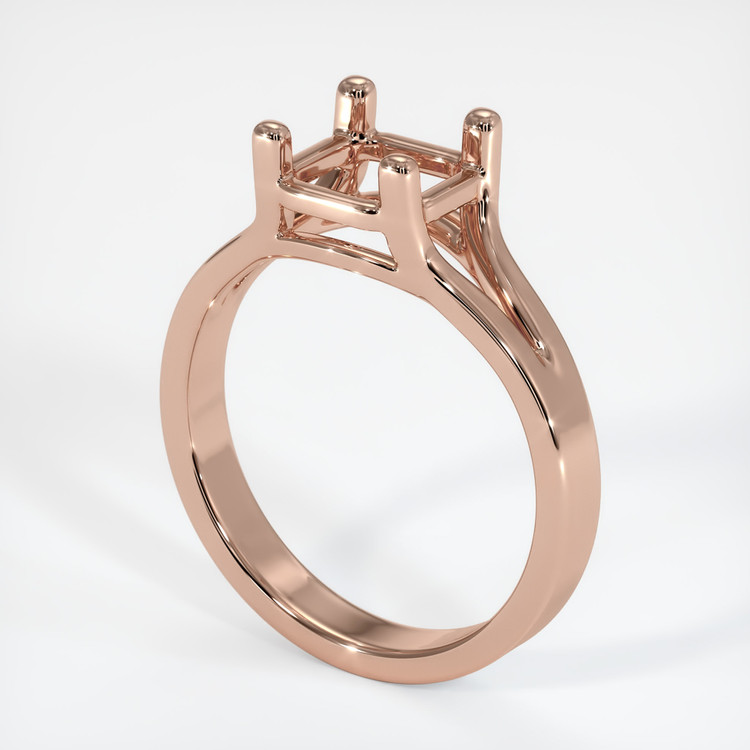 14K Rose Gold Solitaire Ring Setting