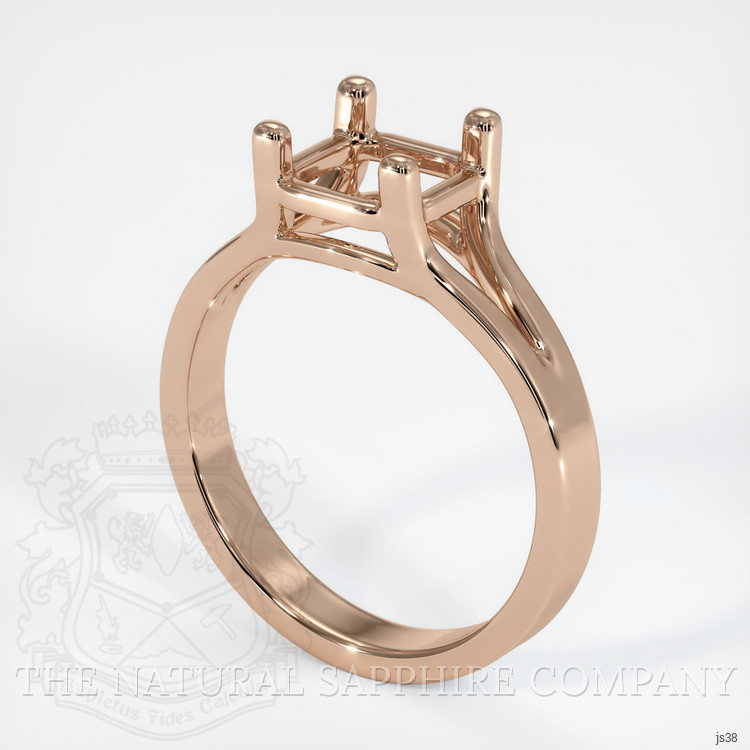 18K Rose Gold Solitaire Ring Setting