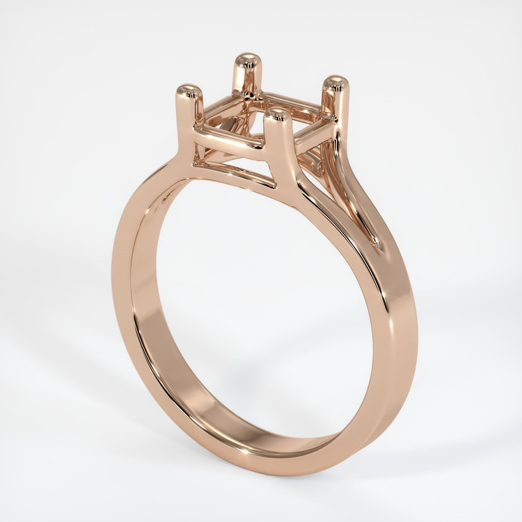 18K Rose Gold Solitaire Ring Setting