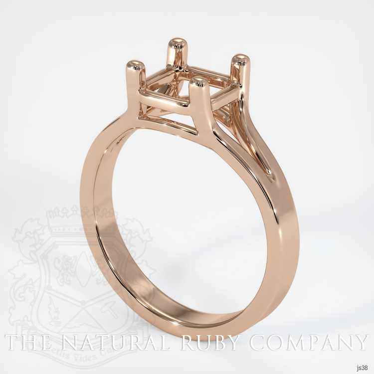 18K Rose Gold Solitaire Ring Setting