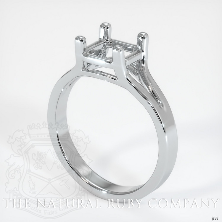 14K White Gold Solitaire Ring Setting
