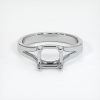 14K White Gold Solitaire Ring Setting Image
