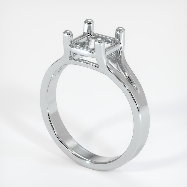 18K White Gold Solitaire Ring Setting