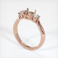 14K Rose Gold Three Stone Ring Setting Video