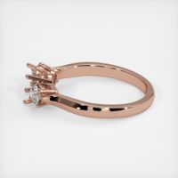 14K Rose Gold Three Stone Ring Setting Image