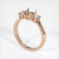 18K Rose Gold Three Stone Ring Setting Video