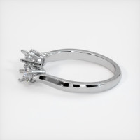 10K White Gold Three Stone Ring Setting Image