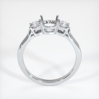 10K White Gold Three Stone Ring Setting Image