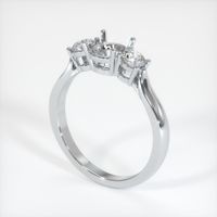 14K White Gold Three Stone Ring Setting Video