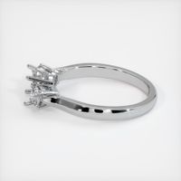 18K White Gold Three Stone Ring Setting Image