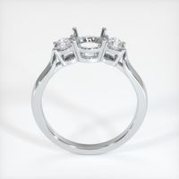18K White Gold Three Stone Ring Setting Image