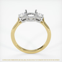 14K White & Yellow Three Stone Ring Setting Image