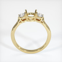 10K Yellow Gold Three Stone Ring Setting Image