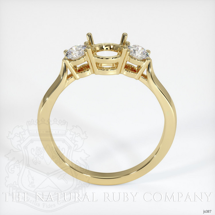 14K Yellow Gold Three Stone Ring Setting