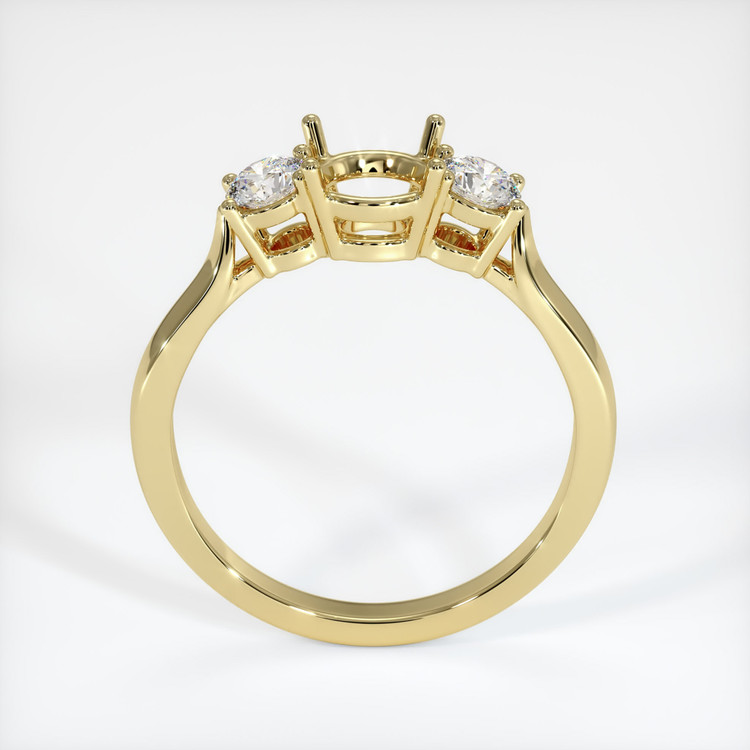 18K Yellow Gold Three Stone Ring Setting