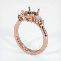 14K Rose Gold Three Stone Ring Setting Video