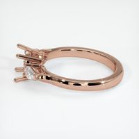 14K Rose Gold Three Stone Ring Setting Image