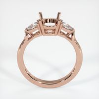 14K Rose Gold Three Stone Ring Setting Image