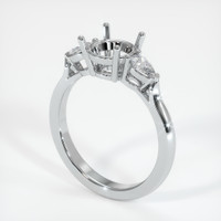 10K White Gold Three Stone Ring Setting Video