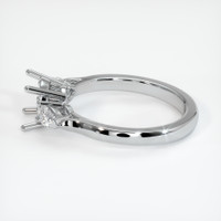 10K White Gold Three Stone Ring Setting Image
