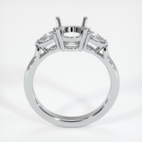10K White Gold Three Stone Ring Setting Image