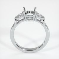 18K White Gold Three Stone Ring Setting Image
