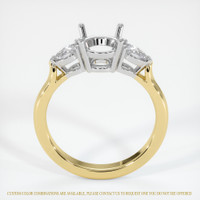 14K White & Yellow Three Stone Ring Setting Image