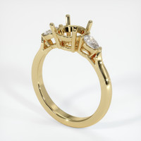 10K Yellow Gold Three Stone Ring Setting Video