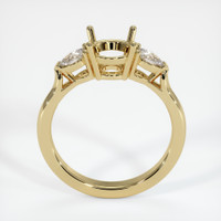 10K Yellow Gold Three Stone Ring Setting Image